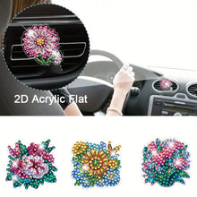 Load image into Gallery viewer, 4pc Flower Animal DIY Diamond Painting Car Air Vent Clip Air Freshener for Adult

