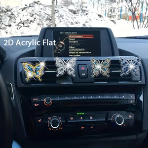 4pc Flower Animal DIY Diamond Painting Car Air Vent Clip Air Freshener for Adult