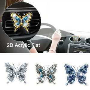 4pc Flower Animal DIY Diamond Painting Car Air Vent Clip Air Freshener for Adult