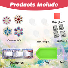 Load image into Gallery viewer, 4pc Flower Animal DIY Diamond Painting Car Air Vent Clip Air Freshener for Adult
