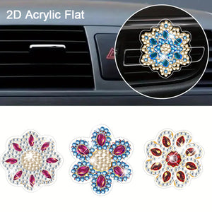 4pc Flower Animal DIY Diamond Painting Car Air Vent Clip Air Freshener for Adult