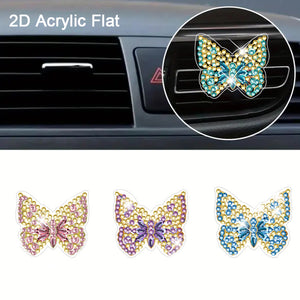 4pc Flower Animal DIY Diamond Painting Car Air Vent Clip Air Freshener for Adult