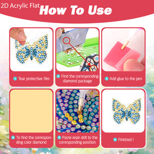 4pc Flower Animal DIY Diamond Painting Car Air Vent Clip Air Freshener for Adult