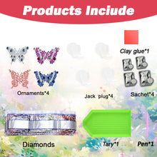Load image into Gallery viewer, 4pc Flower Animal DIY Diamond Painting Car Air Vent Clip Air Freshener for Adult
