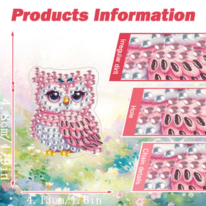 4pc Flower Animal DIY Diamond Painting Car Air Vent Clip Air Freshener for Adult