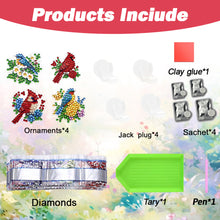 Load image into Gallery viewer, 4pc Flower Animal DIY Diamond Painting Car Air Vent Clip Air Freshener for Adult
