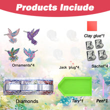 Load image into Gallery viewer, 4pc Flower Animal DIY Diamond Painting Car Air Vent Clip Air Freshener for Adult
