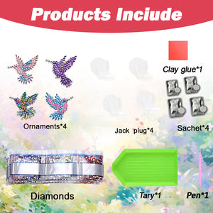 4pc Flower Animal DIY Diamond Painting Car Air Vent Clip Air Freshener for Adult