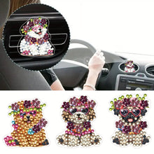 Load image into Gallery viewer, 4pc Flower Animal DIY Diamond Painting Car Air Vent Clip Air Freshener for Adult
