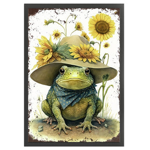 Vintage Poster-Frog-40*60CM  11CT Stamped Cross Stitch