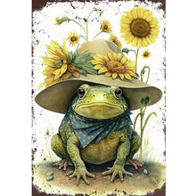 Load image into Gallery viewer, Vintage Poster-Frog-40*60CM  11CT Stamped Cross Stitch
