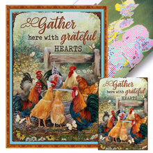 Load image into Gallery viewer, Retro poster-Farm chickens-40*60CM  11CT Stamped Cross Stitch
