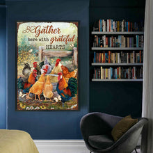 Load image into Gallery viewer, Retro poster-Farm chickens-40*60CM  11CT Stamped Cross Stitch
