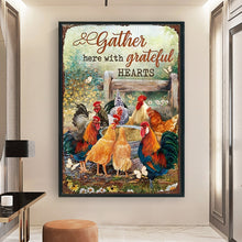 Load image into Gallery viewer, Retro poster-Farm chickens-40*60CM  11CT Stamped Cross Stitch
