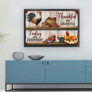 Retro poster-Farm chickens-40*60CM  11CT Stamped Cross Stitch