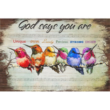 Load image into Gallery viewer, Retro poster-Hummingbirds on branches-40*60CM  11CT Stamped Cross Stitch
