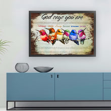 Load image into Gallery viewer, Retro poster-Hummingbirds on branches-40*60CM  11CT Stamped Cross Stitch
