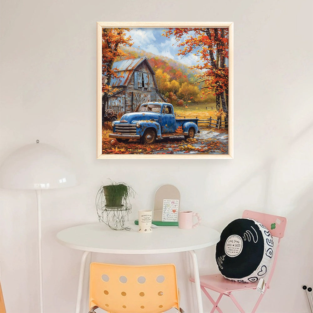 Farm Cabin - Full 11CT Stamped Cross Stitch 45x45CM - Yishu