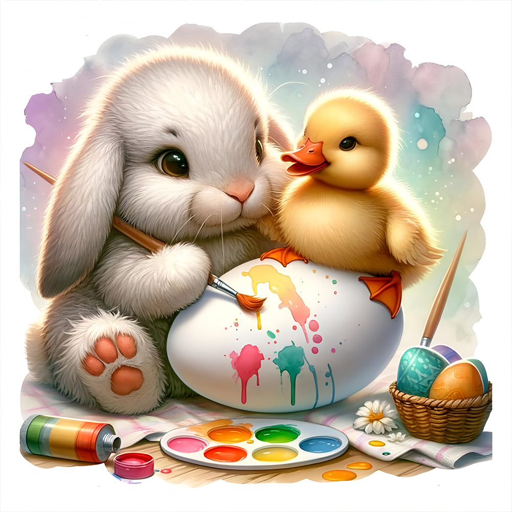 Easter Bunny Egg 30*30CM(Canvas) Full Round Drill Diamond Painting