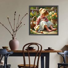 Load image into Gallery viewer, Cute Girl 40*40CM(Canvas) Full Round Drill Diamond Painting
