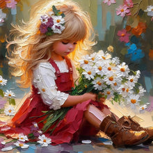 Load image into Gallery viewer, Cute Girl 40*40CM(Canvas) Full Round Drill Diamond Painting
