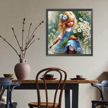 Load image into Gallery viewer, Cute Girl 40*40CM(Canvas) Full Round Drill Diamond Painting
