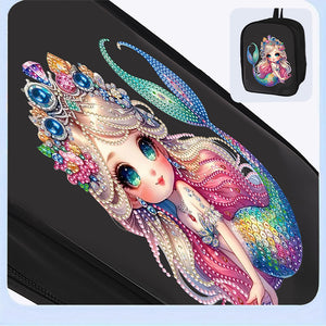 Mermaid Special Shape Diamond Art School Bag Diamond Art Knapsack for Art Crafts