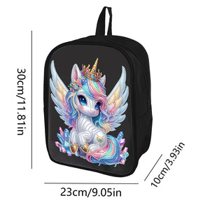 Mermaid Special Shape Diamond Art School Bag Diamond Art Knapsack for Art Crafts