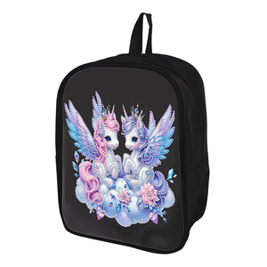 Mermaid Special Shape Diamond Art School Bag Diamond Art Knapsack for Art Crafts