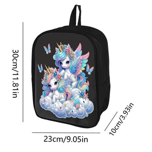 Mermaid Special Shape Diamond Art School Bag Diamond Art Knapsack for Art Crafts