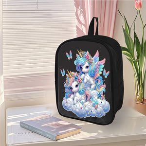 Mermaid Special Shape Diamond Art School Bag Diamond Art Knapsack for Art Crafts