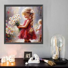 Load image into Gallery viewer, Cute Girl 40*40CM(Canvas) Full Round Drill Diamond Painting
