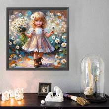 Load image into Gallery viewer, Cute Girl 40*40CM(Canvas) Full Round Drill Diamond Painting
