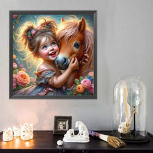 Load image into Gallery viewer, Cute Girl 40*40CM(Canvas) Full Round Drill Diamond Painting
