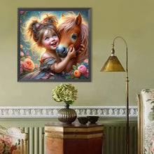 Load image into Gallery viewer, Cute Girl 40*40CM(Canvas) Full Round Drill Diamond Painting
