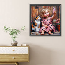 Load image into Gallery viewer, Cute Girl 40*40CM(Canvas) Full Round Drill Diamond Painting
