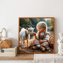 Load image into Gallery viewer, Cute Girl 40*40CM(Canvas) Full Round Drill Diamond Painting
