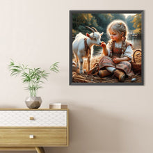 Load image into Gallery viewer, Cute Girl 40*40CM(Canvas) Full Round Drill Diamond Painting
