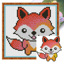 Load image into Gallery viewer, Little fox-12*13CM  16CT Stamped Cross Stitch (Joy Sunday)
