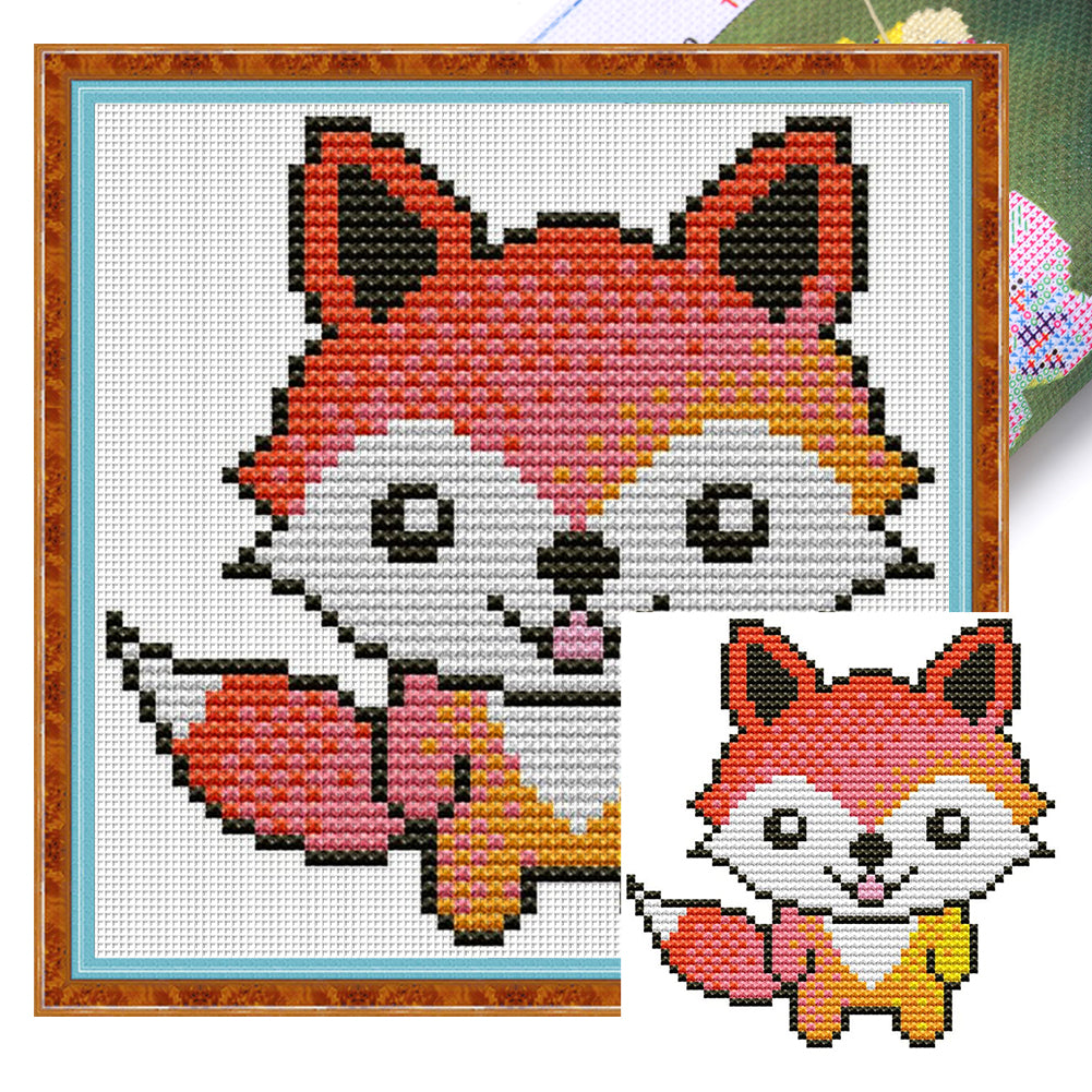 Little fox-12*13CM  16CT Stamped Cross Stitch (Joy Sunday)