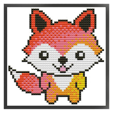 Load image into Gallery viewer, Little fox-12*13CM  16CT Stamped Cross Stitch (Joy Sunday)

