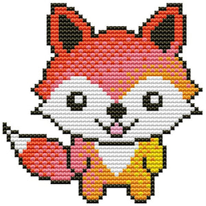Little fox-12*13CM  16CT Stamped Cross Stitch (Joy Sunday)