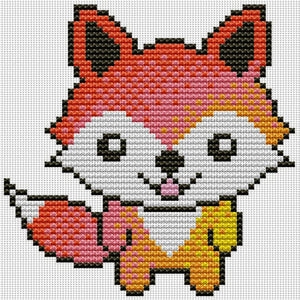Little fox-12*13CM  16CT Stamped Cross Stitch (Joy Sunday)