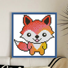 Load image into Gallery viewer, Little fox-12*13CM  16CT Stamped Cross Stitch (Joy Sunday)
