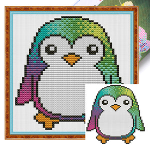 Little penguin-12*13CM  16CT Stamped Cross Stitch (Joy Sunday)