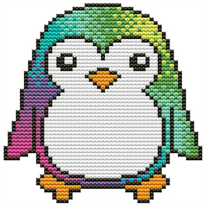 Little penguin-12*13CM  16CT Stamped Cross Stitch (Joy Sunday)