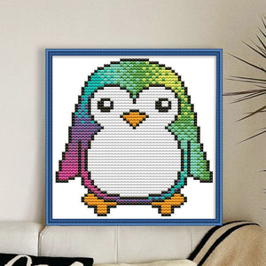 Little penguin-12*13CM  16CT Stamped Cross Stitch (Joy Sunday)