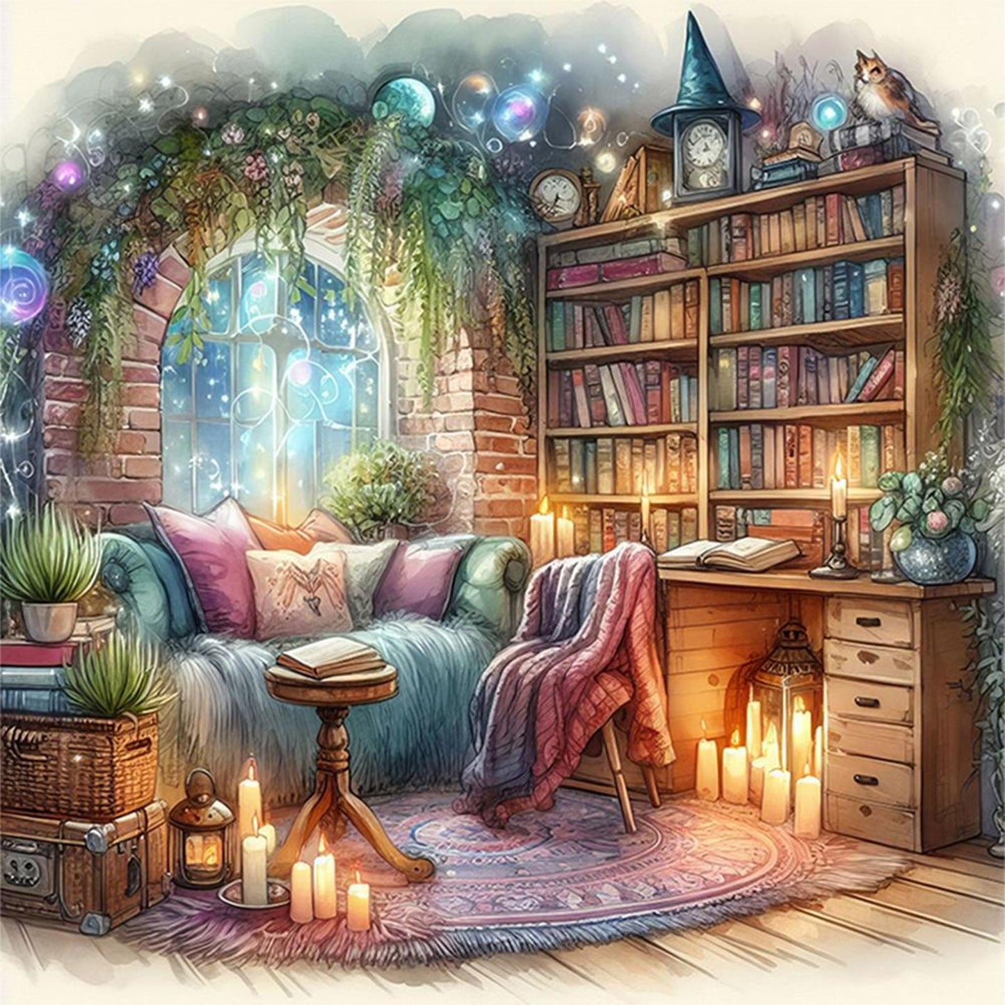 Warm Room - Full 11CT Counted Cross Stitch 50x50CM - Yishu