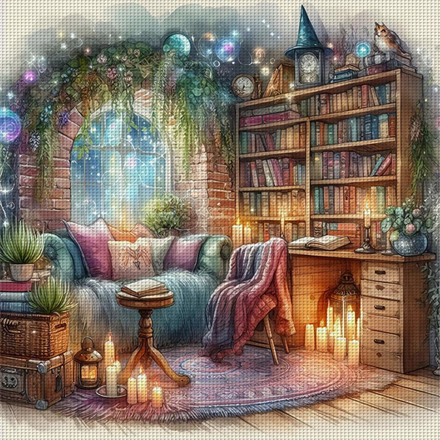 Warm Room - Full 11CT Counted Cross Stitch 50x50CM - Yishu