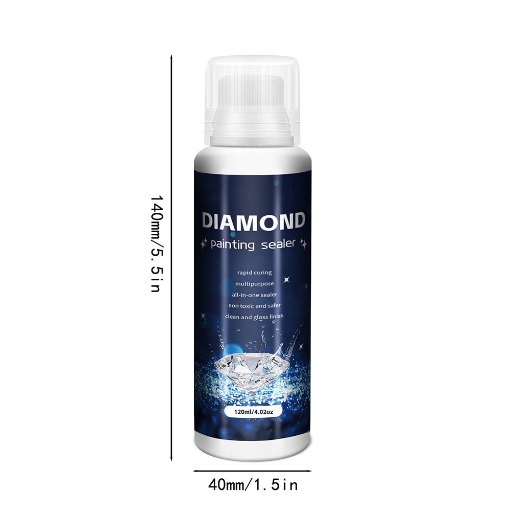 120ml Diamond Painting Sealer with Brushes Diamond Painting Accessories (Black)